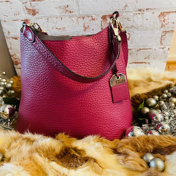 Kate Spade Raspberry Leather Shoulder Bag - Picture 15 of 15